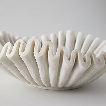 Marble Bowl Fruit Bowl, Stone Bowl Decorative Bowl Decorative Trays Marble Fruit Bowl Marble Ruff... | Amazon (US)