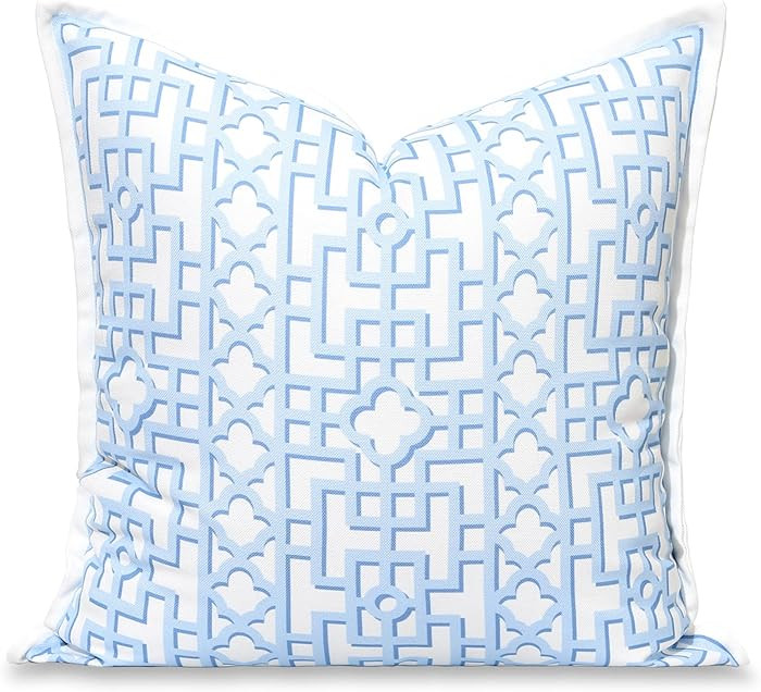 Hofdeco Premium Grandmillennial Coastal Hampton Patio Indoor Outdoor Throw Pillow Cover Only, 20"... | Amazon (US)