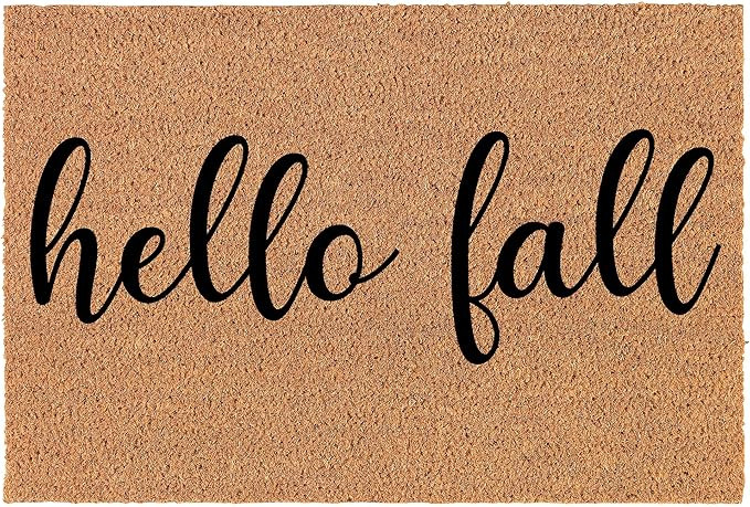 Amazon.com: Doormat Natural Coco Coir Door Mat Hello Fall (24" x 16") : Patio, Lawn & Garden | Amazon (US)