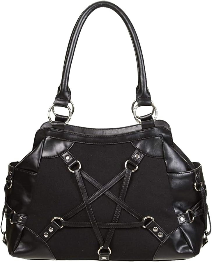 Lost Queen Stand Still Handbag Woven Pentagram Gothic Alternative Purse Bag | Amazon (US)