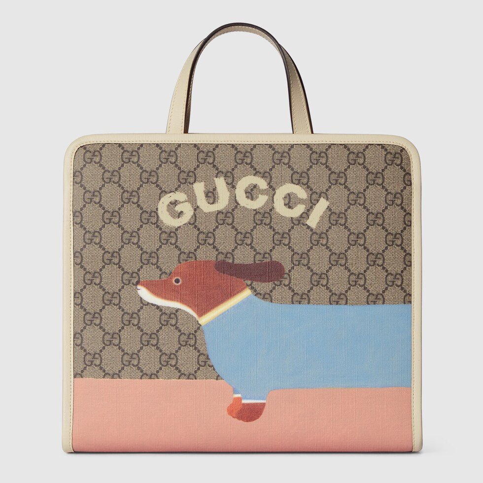 Children's dog print tote bag | Gucci (US)