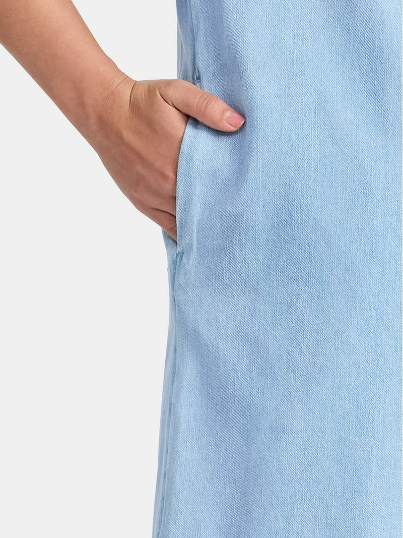 Time and Tru Women's Denim Shirt Dress, XS-XXXL | Walmart (US)