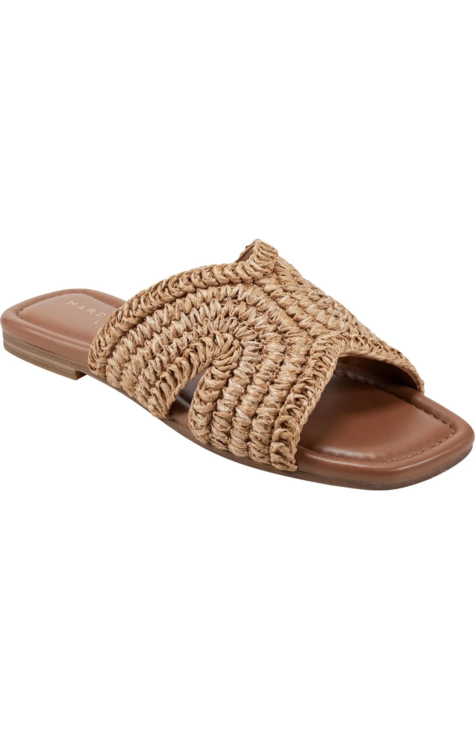 Narda Raffia Slide Sandal (Women) | Nordstrom