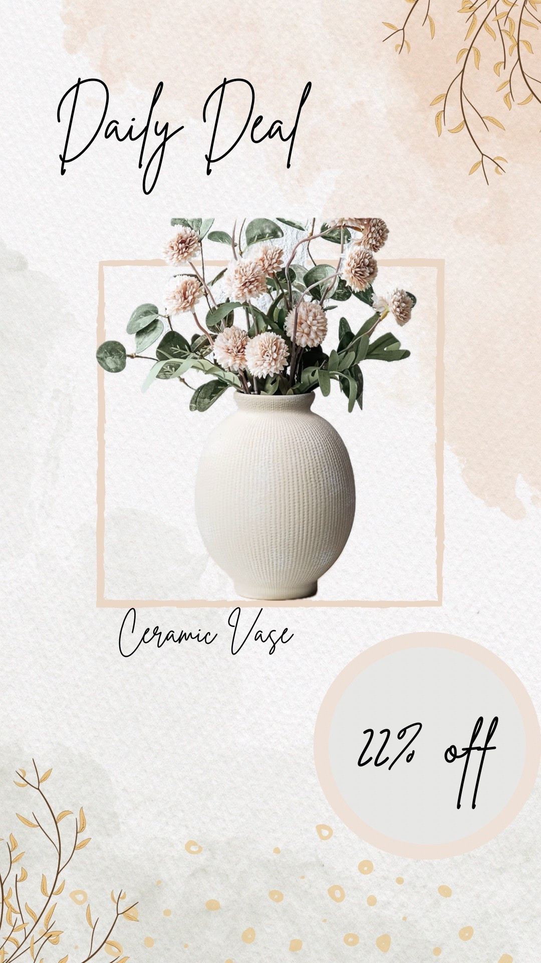 Daily deal find on Amazon. Beautiful ceramic vase! Grab it 22% off today.

#LTKSaleAlert #LTKHome #LTKmomlife
