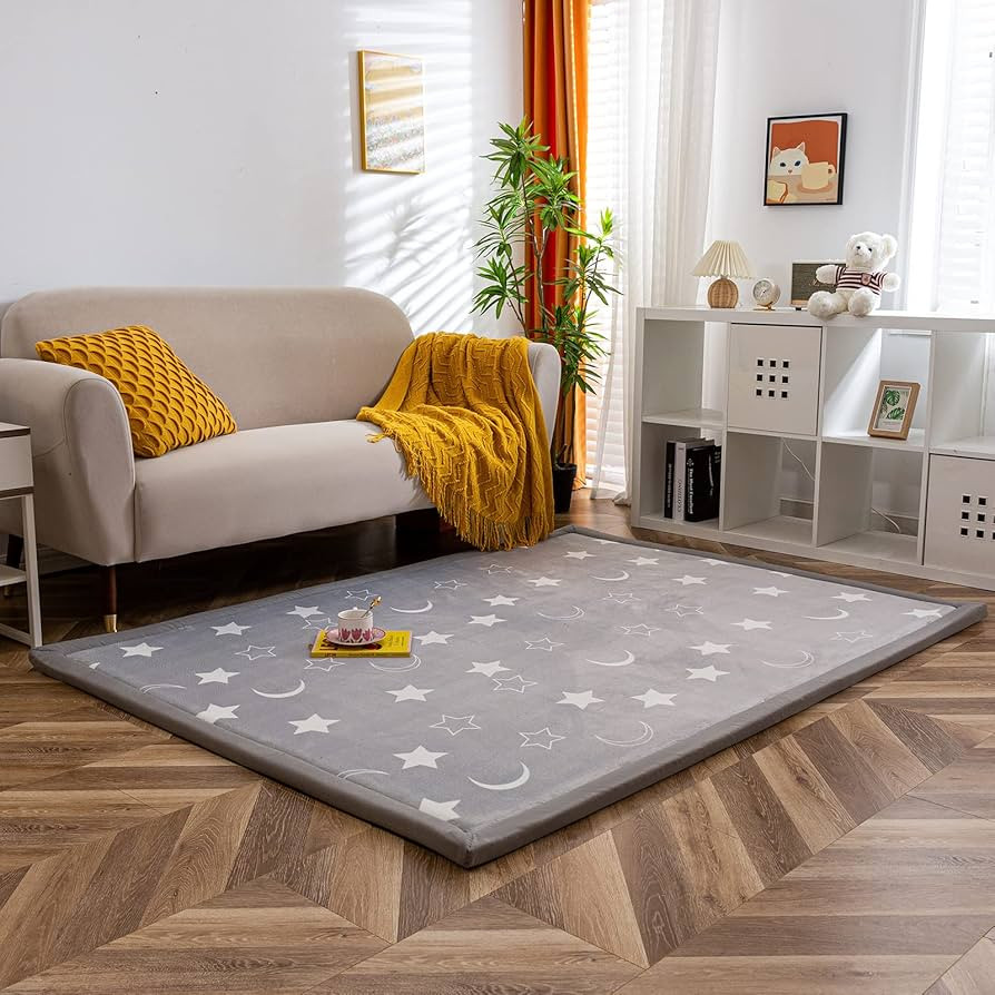 MAXYOYO Baby Play Mat, 1.2" Thick Memory Foam Soft Padded Carpet with Non-Slip Backing, 9.8 ft x ... | Amazon (US)