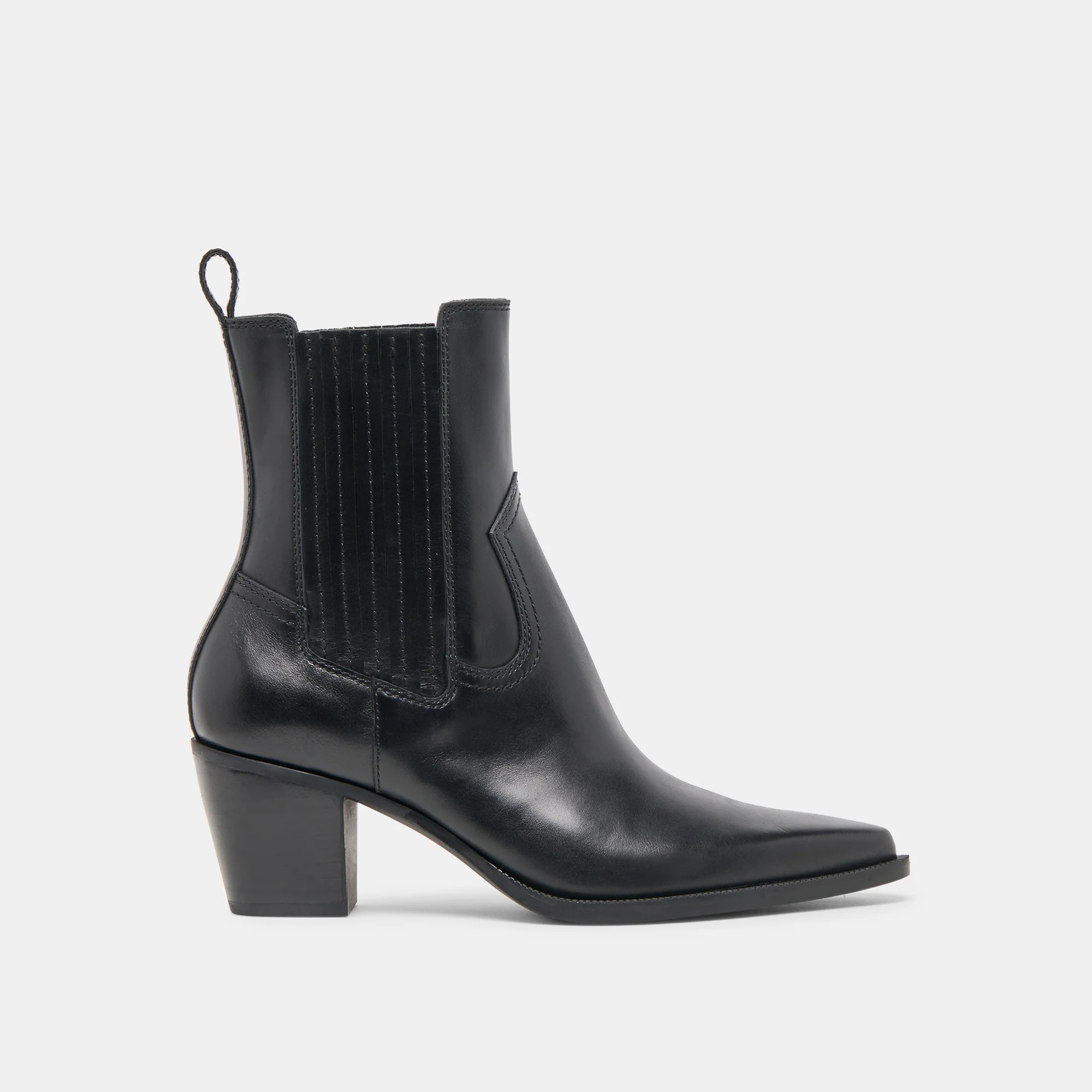Slim Booties Black Leather | DolceVita.com