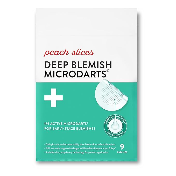 Peach Slices - Deep Blemish Microdarts (9 ct) - Early Stage Pimple Patches for Face - Salicylic A... | Amazon (US)