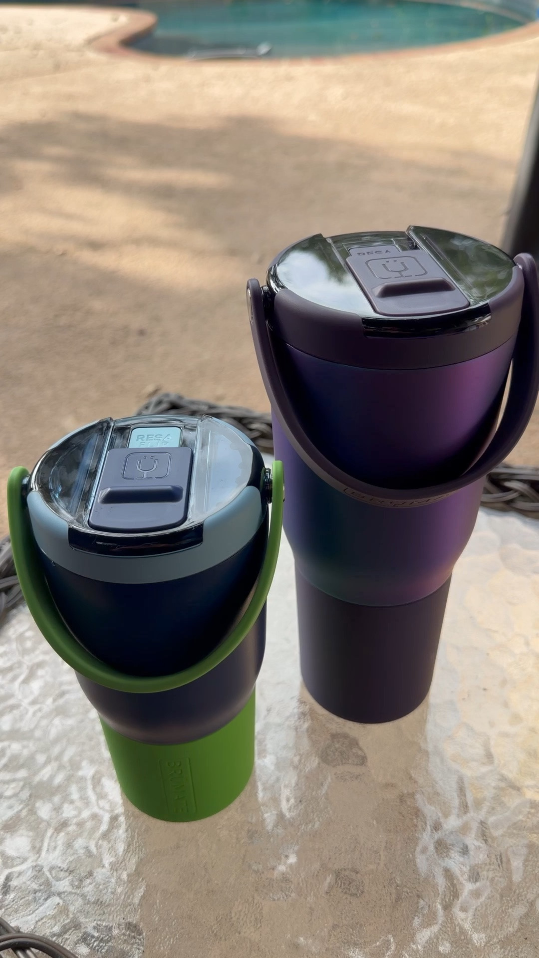 New favorite cup unlocked 💜✨ The new BrüMate Resa Flip is SO good — leakproof, easy to sip, and the colors are perfection. Already claiming the big one for me and the little one for Robert 😂💚 

#giftedbybrumate #Brumate #ResaFlip #BrumateResaFlip #LTKFinds

#LTKmomlife #LTKdayinmylife #LTKfoodie