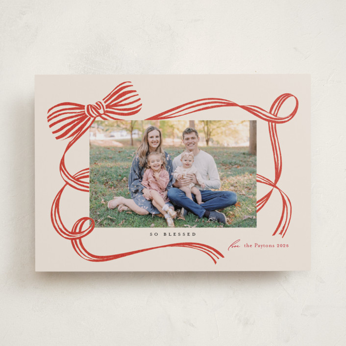 "Neddy" - Customizable Holiday Photo Cards in Red by Carrie ONeal. | Minted