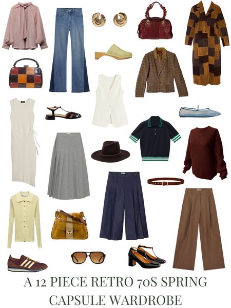 A 12 Piece Retro 70s Spring Capsule Wardrobe.

#LTKfindsunder100 #LTKstyletip #LTKover40