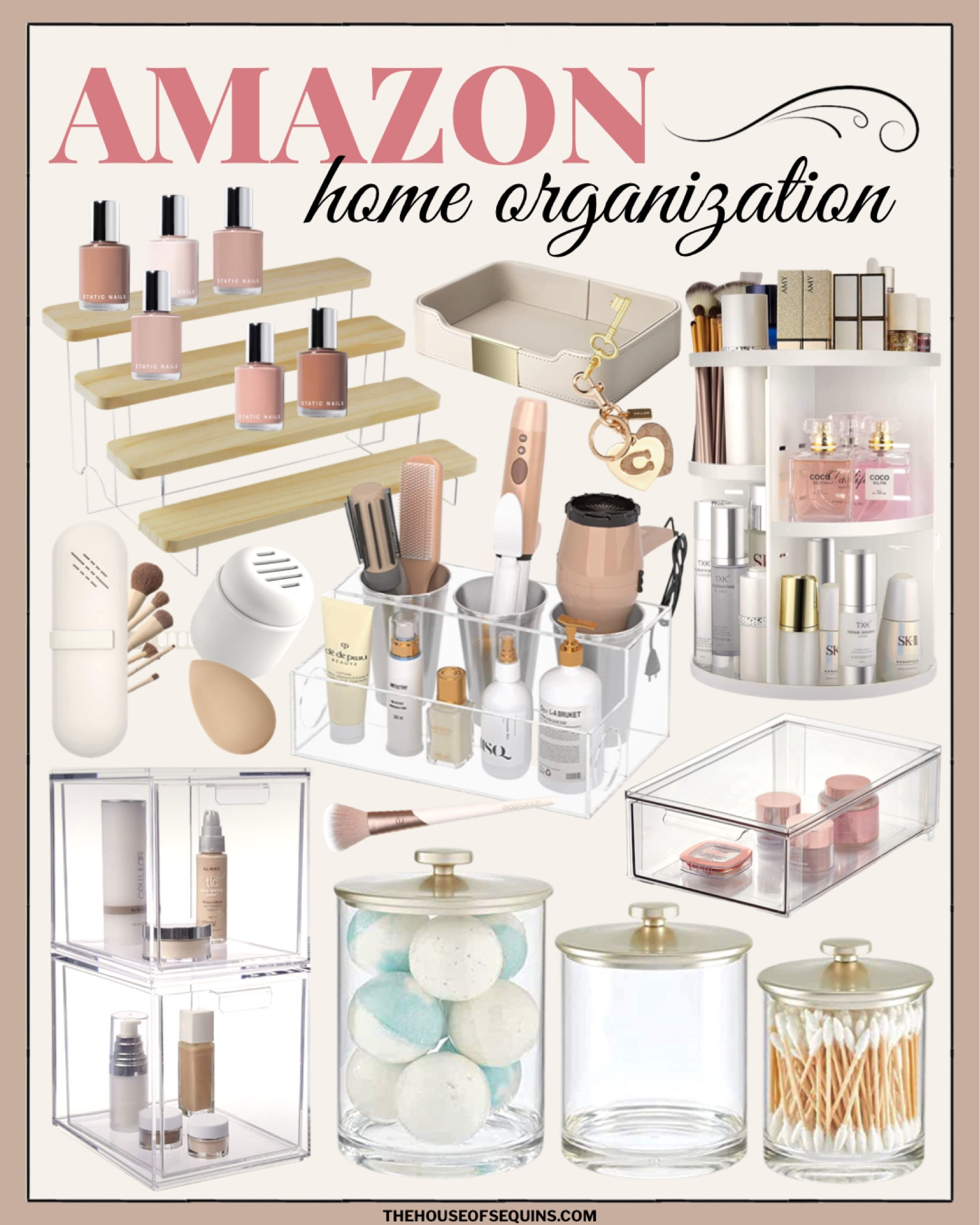 Shop Amazon home vanity organization & makeup storage! 

#LTKunder50 #LTKsalealert #LTKhome
