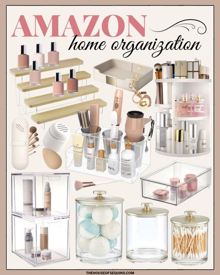 Shop Amazon home vanity organization & makeup storage! 

#LTKunder50 #LTKsalealert #LTKhome