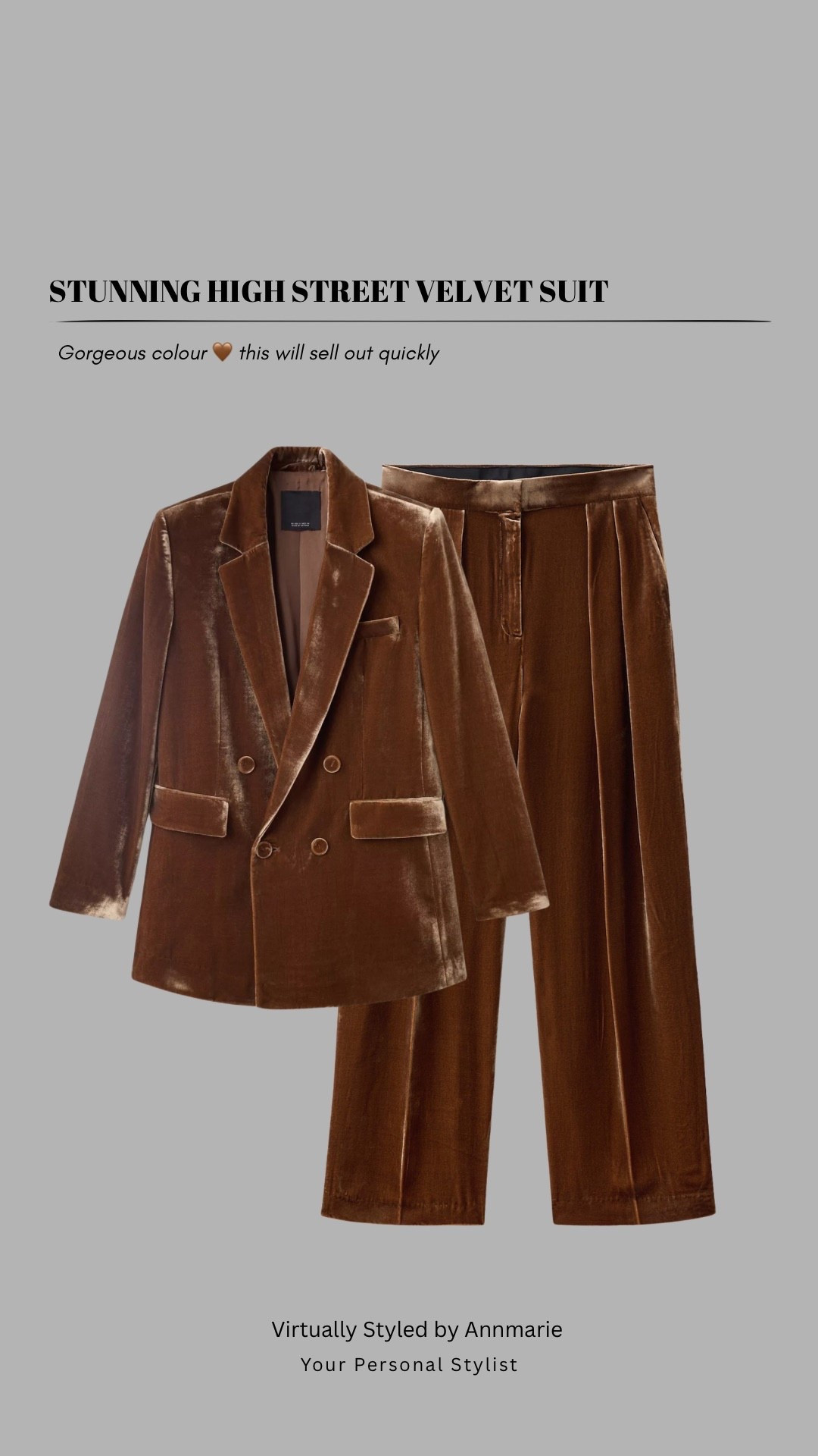 Brown Velvet suit of dreams 🤎

#LTKuk #LTKstyletip #LTKfestive