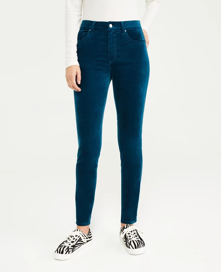 Velvet Sculpting Pocket High Rise Skinny Jeans | Ann Taylor (US)