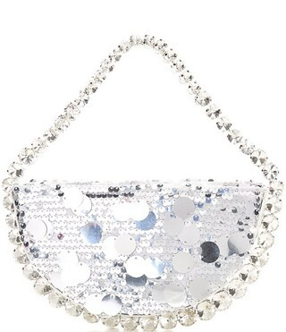 Sequin Rhinestone Ring Top Handle Shoulder Bag | Dillard's