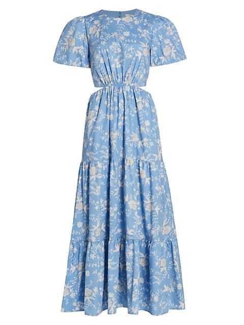 Plaza Floral Cut-Out Tiered Maxi Dress | Saks Fifth Avenue