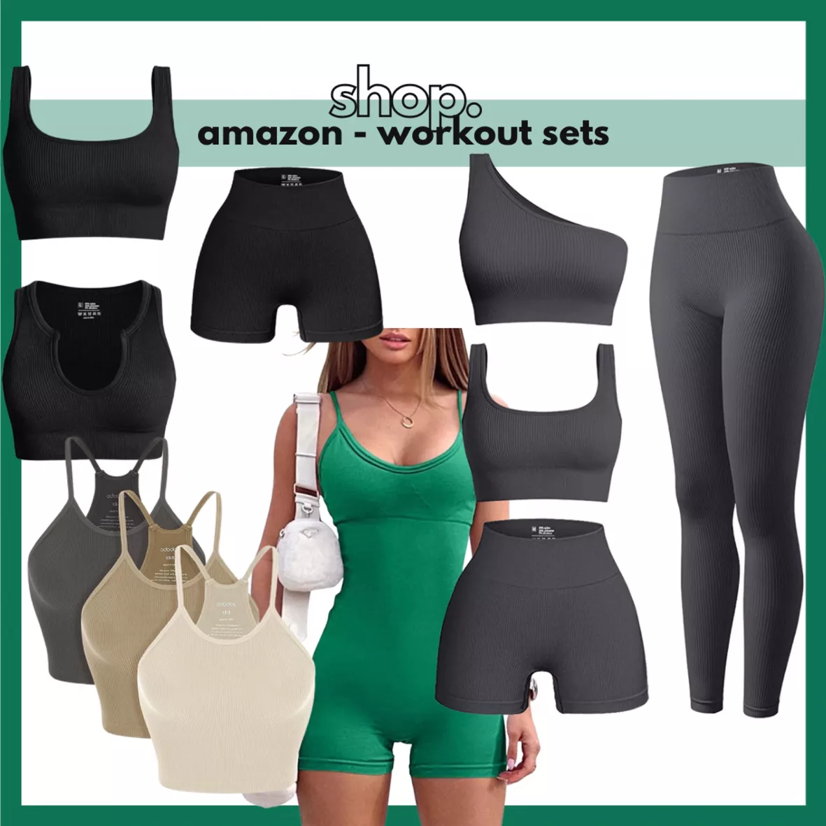 OQQ Women's 3 Piece Outfits Ribbed … curated on LTK