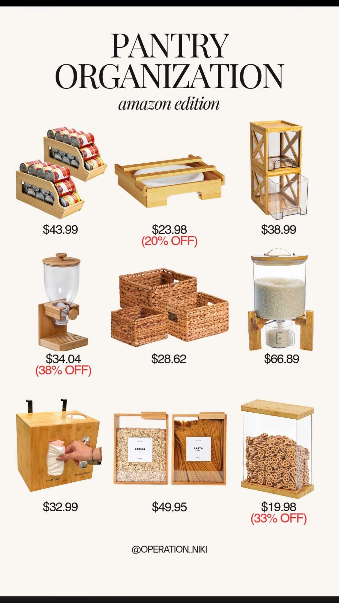 Bringing the outdoors in with this Biophilic Pantry Organization from Amazon. 🌿✨ Integrating natural textures and greenery into your storage makes the heart of the home feel so much more peaceful and fresh.

I am using sustainable materials and earthy tones to create a functional space that feels alive. It is the perfect way to stay organized while keeping your home connected to nature this season. 🪵🍃

Follow for more @OPERATION_NIKI on IG, TikTok, & Facebook

#PantryOrganization #BiophilicDesign #AmazonHome #HomeOrganization #SpringRefresh #SustainableLiving #OperationNiki #AmazonFinds #TidyHome #NatureInspired #SpringClean2026 

 #LTKHome