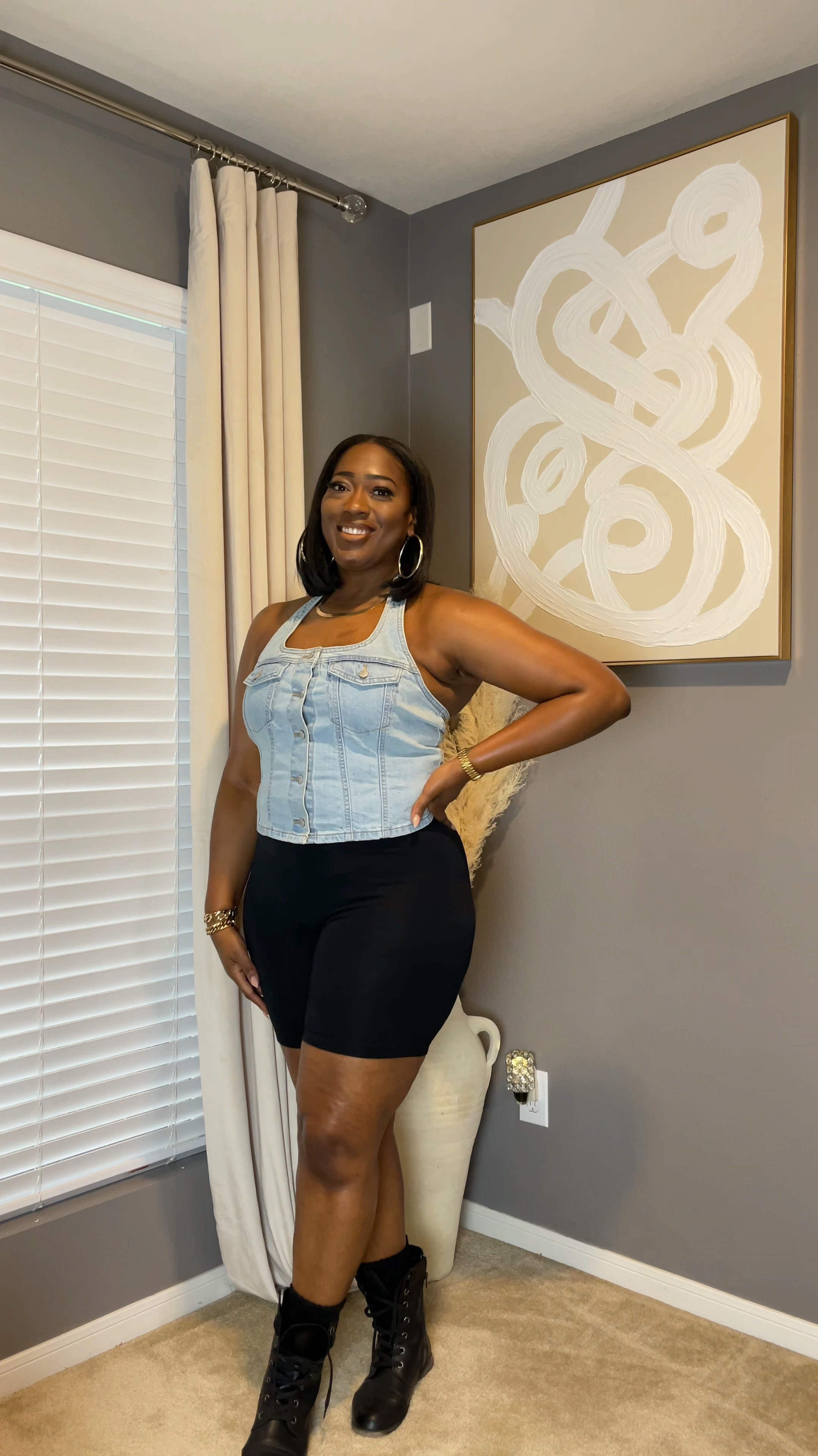 Casual Cute Apparel 
90’s Denim Look With a Present Day Look!

Denim, Biker Shorts, Leggings, Combat boots, Casual looks, Comfortable Apparel, Comfy Casual, Trendy Apparel, Plus Size Apparel, Curvy Apparel 

#LTKVideo #LTKPlusSize #LTKStyleTip