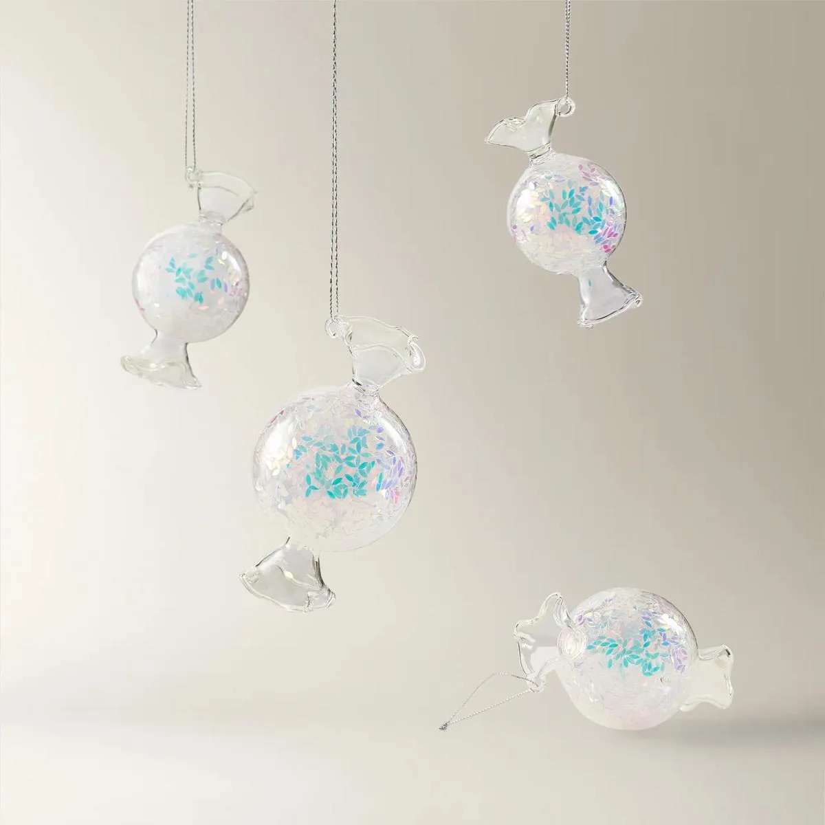 Iridescent Glass Candy Ornament - Set of 4 | Z Gallerie