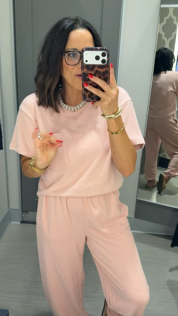 Target has the cutest matching sets right now!! 🎯 This soft pink one is such an easy throw-on-and-go outfit and looks way more put together than it feels. Perfect for errands, travel days or just everyday wear! Wearing an XS 💗

#targetstyle #targetfinds #targetfashion #targetoutfit #matchingset #comfyoutfit #casualstyle #affordablefashion #ltkfashion #ltkunder50