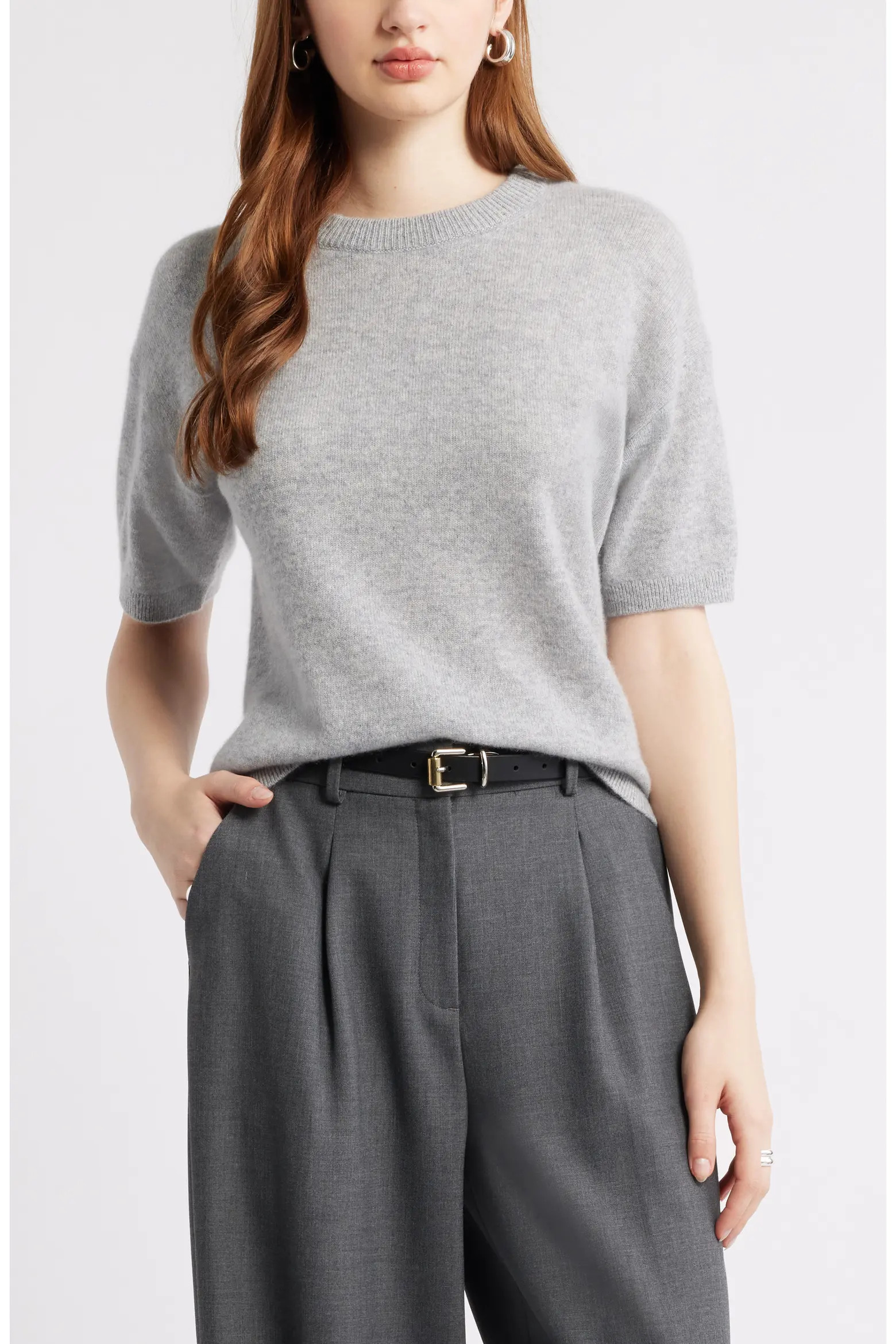Short Sleeve Cashmere Sweater (Women) | Nordstrom | Nordstrom