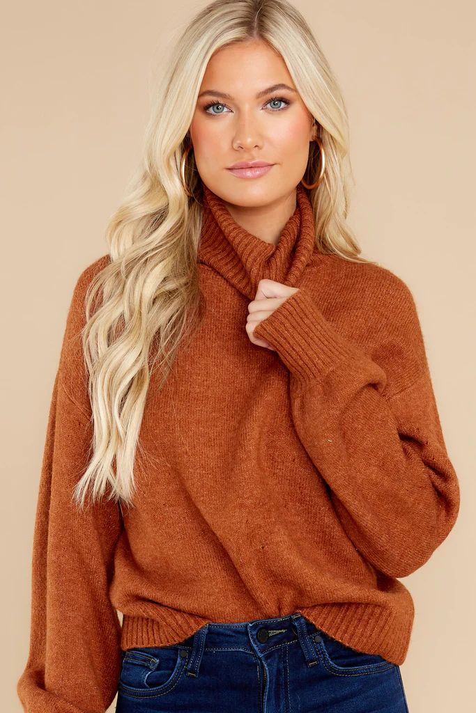 In The Woods Caramel Sweater | Red Dress 