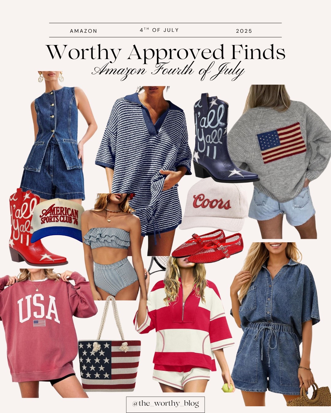 My top picks for Fourth of July 2025 style 🇺🇸 ✨ that American Flag sweater is so good! 😍

#LTKStyleTip #LTKFindsUnder50 #LTKSeasonal