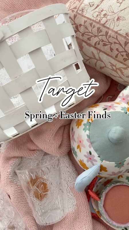 Some of my favorite @Target Spring + Easter finds! 🌷 (Including the cutest $1 drinking glasses, my new toile throw pillow obsession, and the most darling quilted tea set!) 

#LTKSeasonal #LTKkids #LTKfamily