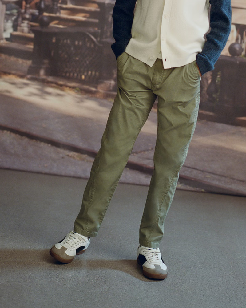 seamed pull-on taper pants | Abercrombie & Fitch (US)
