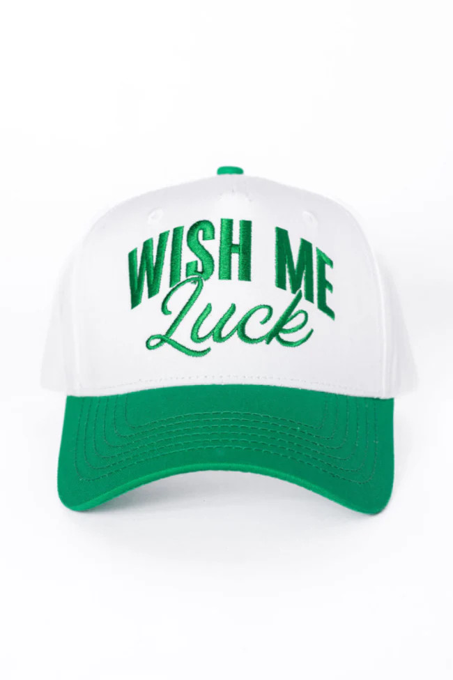 Wish Me Luck Dark Green and Khaki Trucker Hat SALE | Pink Lily