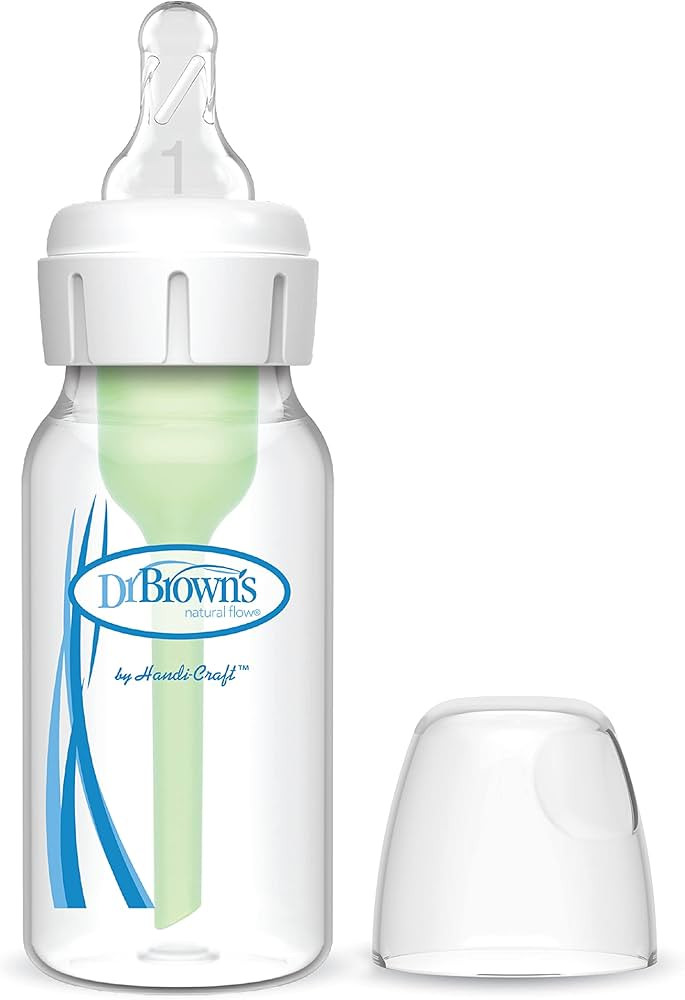 Dr. Brown’s Natural Flow® Anti-Colic Options+™ Narrow Baby Bottle 4 oz/120 mL, with Level 1 ... | Amazon (US)