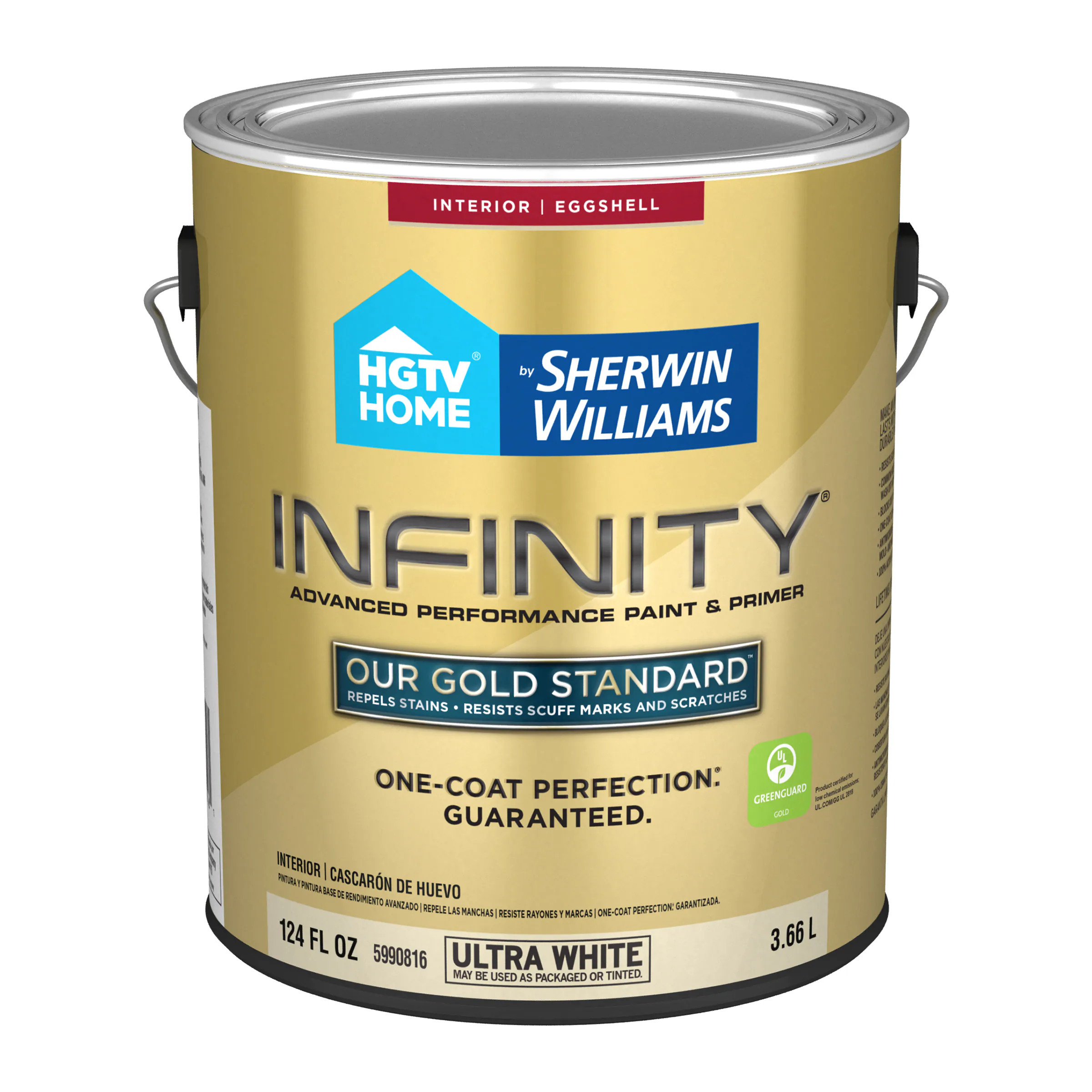 HGTV HOME by Sherwin-Williams  Infinity Eggshell Ultra White Base A Tintable Latex Interior Paint + Primer (1-Gallon) | Lowe's