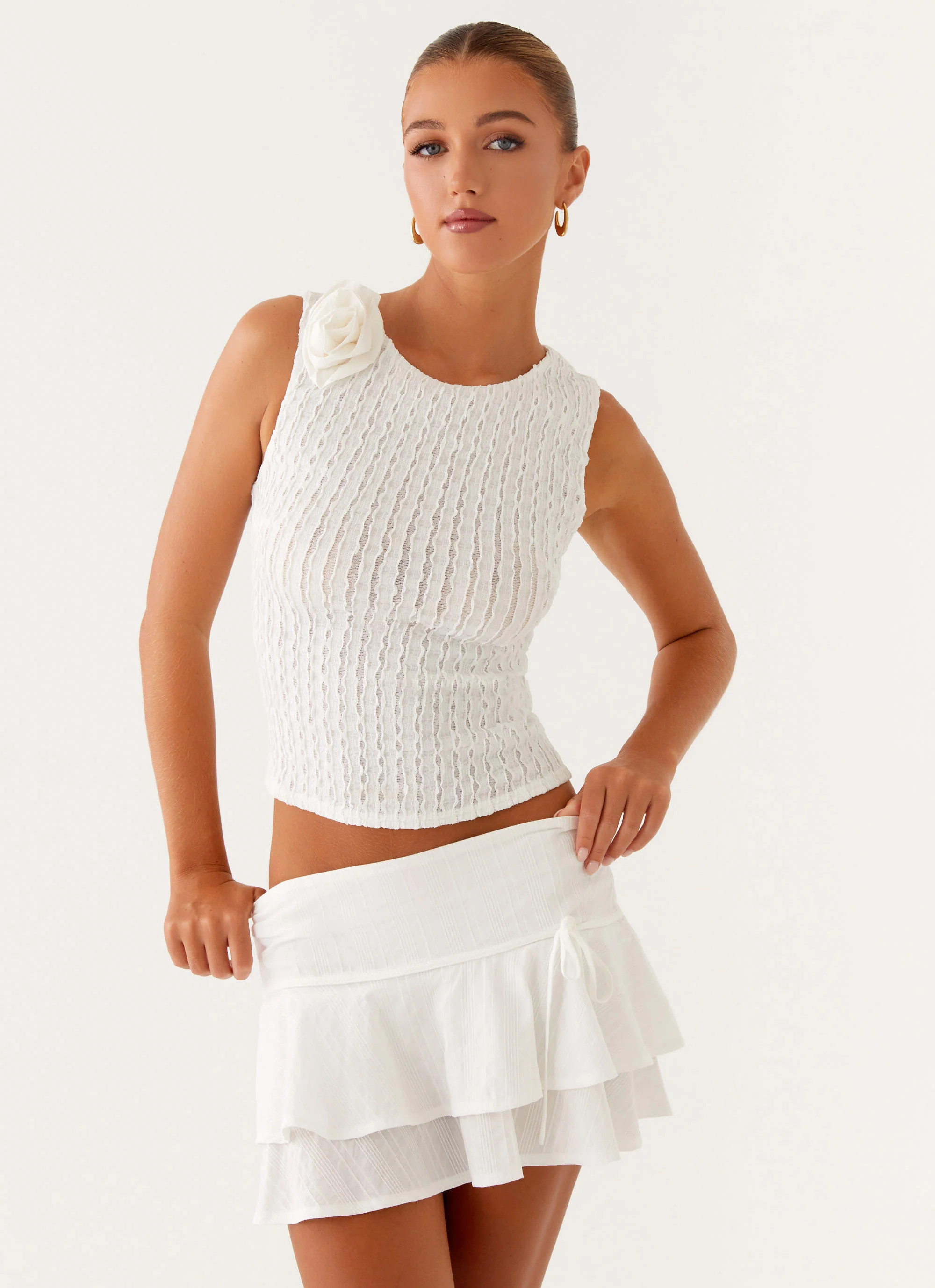 Lisbon Tank Top - White | Peppermayo (Global)