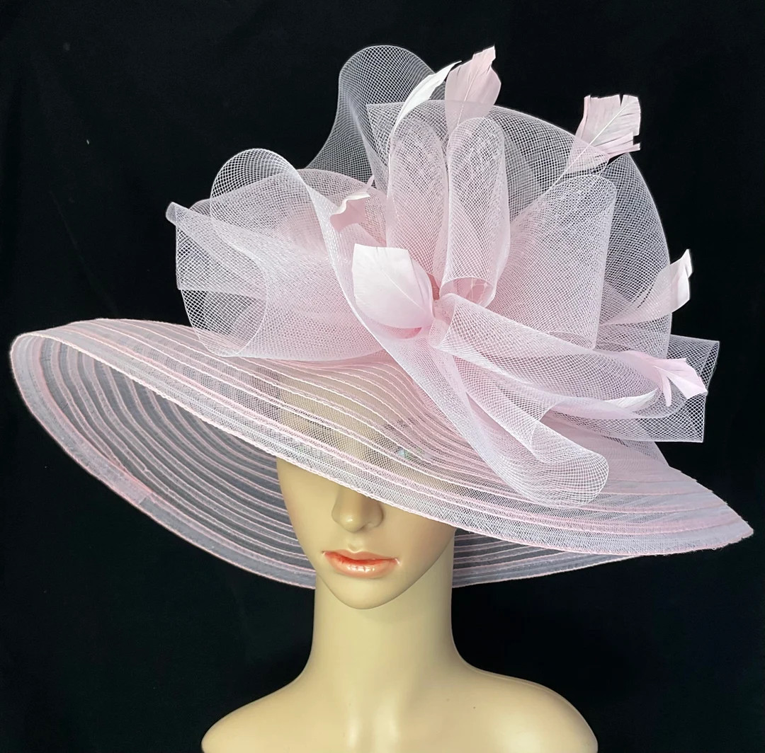 Light Pink Lampshade Kentucky Derby Hat Derby Hat Dress Hat - Etsy | Etsy (US)