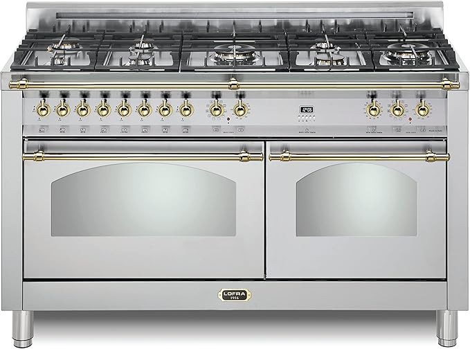Lofra DolceVita Series 60 Inch Range Freestanding Dual Fuel Double Oven Stove, Cooktop 8 Sealed B... | Amazon (US)