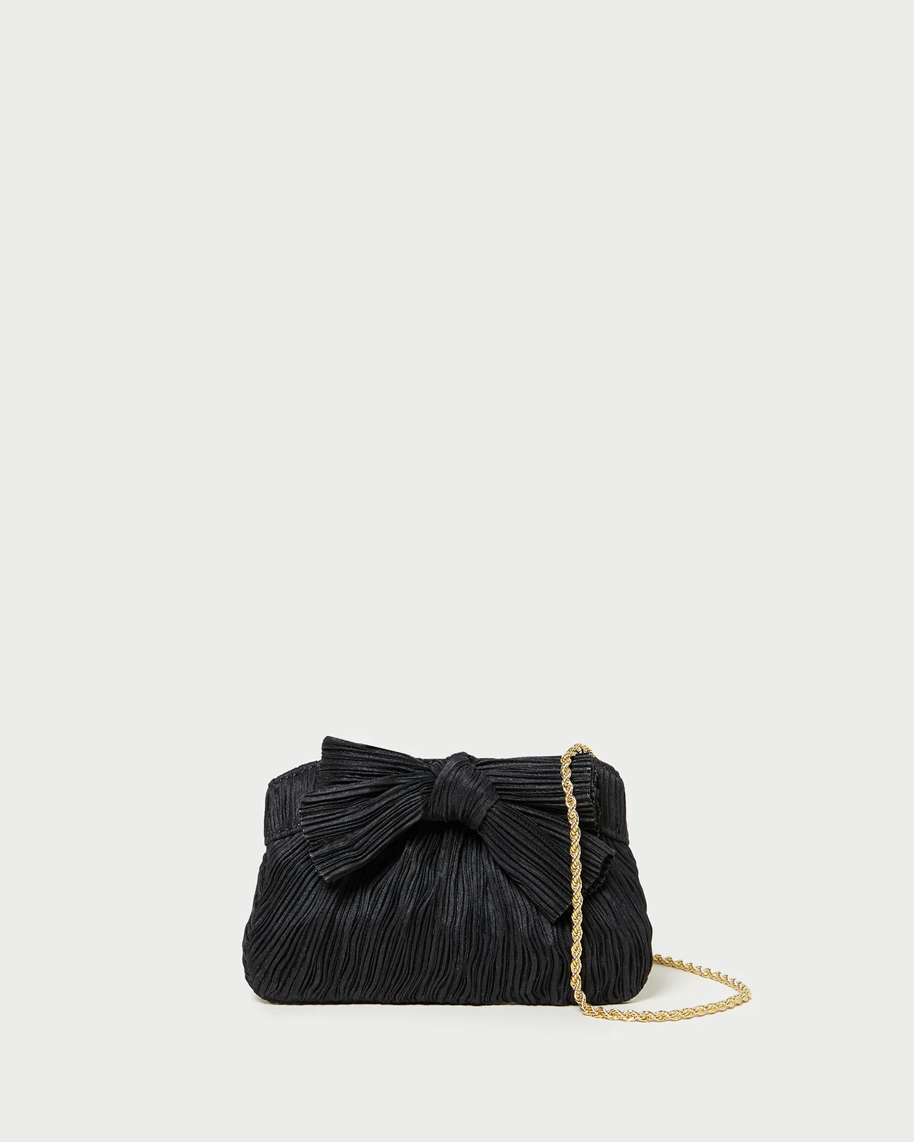Rochelle Platinum Mini Bow Clutch | Loeffler Randall