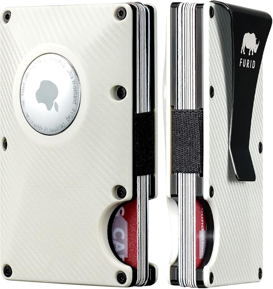furid Airtag Wallet Men(No Airtag), Carbon Fiber with Holder, Minimalist for Men Slim Card Holder... | Amazon (US)