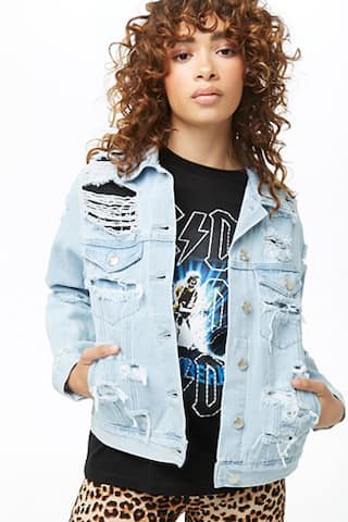 Distressed Denim Jacket | Forever 21 (US)