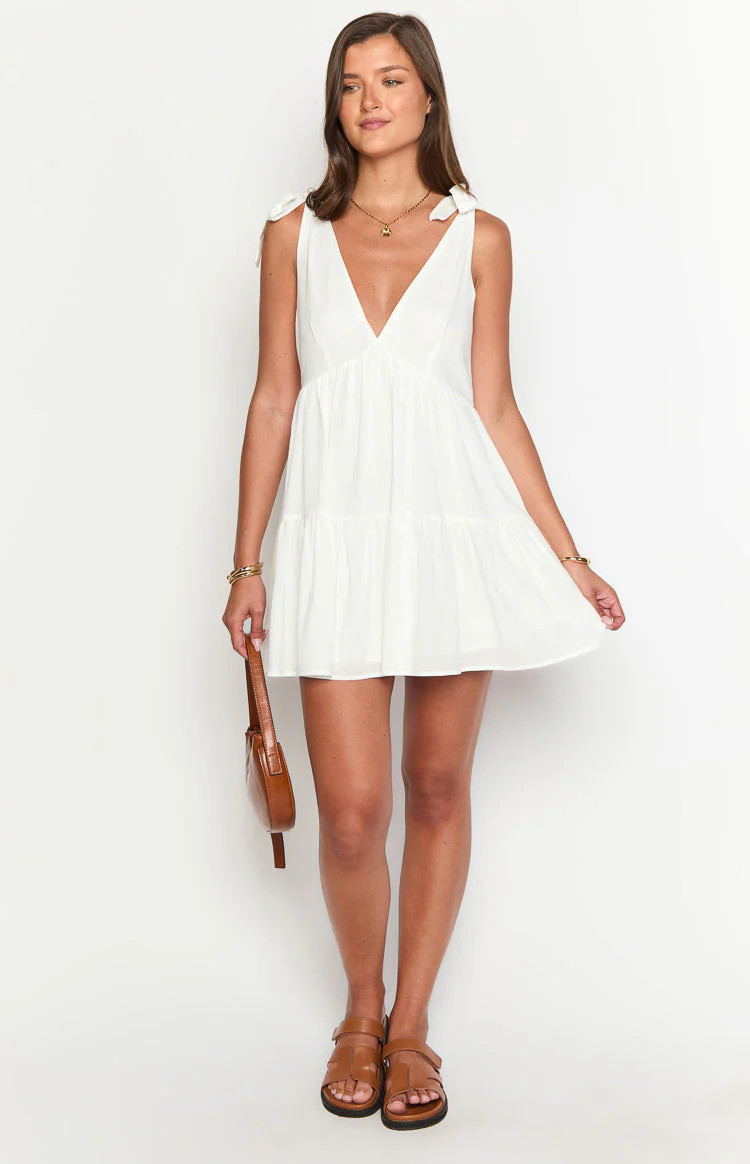 Angel Girl White Mini Dress | Beginning Boutique (US)