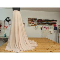 Nude-Pink Chiffon Skirt, Long Chiffon Skirt , Wedding Skirt, Bridesmaids Skirts, Skirt , Elegant | Etsy (US)