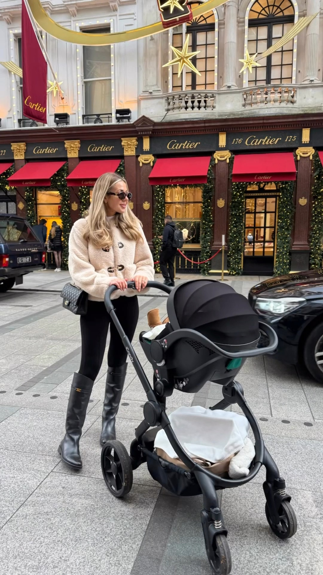 Cute winter Christmas outfit - Zara jacket, massimo dutti riding boots 🤎