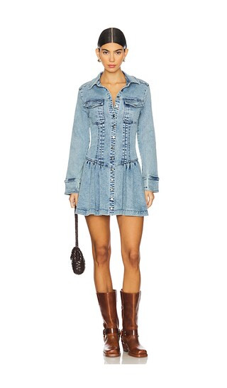 Roadhouse Mini Dress in On The Road Rinse | Revolve Clothing (Global)