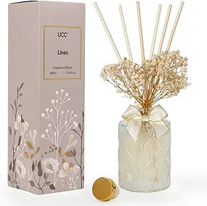 UCC Premium Reed Diffuser Set with Preserved Flower Reed Sticks, 6.76 fl oz Highly Scented Room D... | Amazon (US)