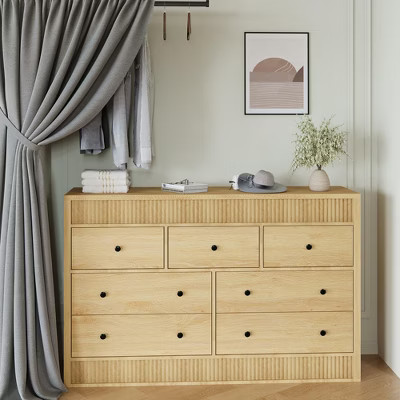 Modern Fluted 6-Drawer Dresser, Versatile Hallway Organizer, for Bedroom, Living Room, Entryway | Target