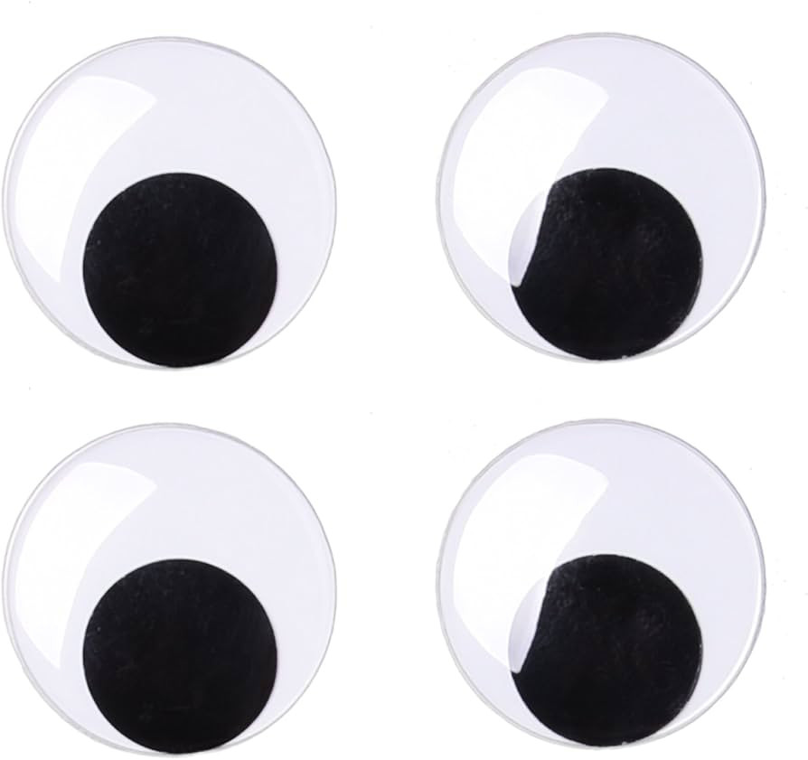 Sunmns 3 Inches Giant Wiggle Eyes with Self Adhesive, 4 Pack | Amazon (US)