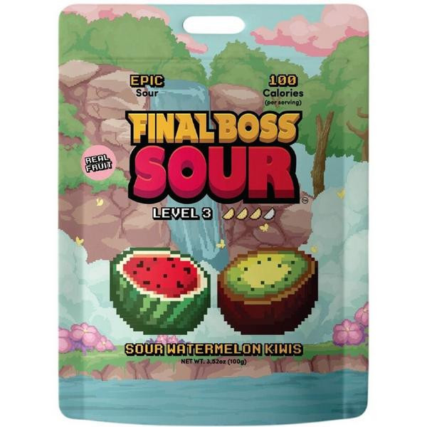 FINAL BOSS SNACKS Final Boss Sour Level 3 Watermelon Kiwis Sour Fruit Chews | Scheels Sports