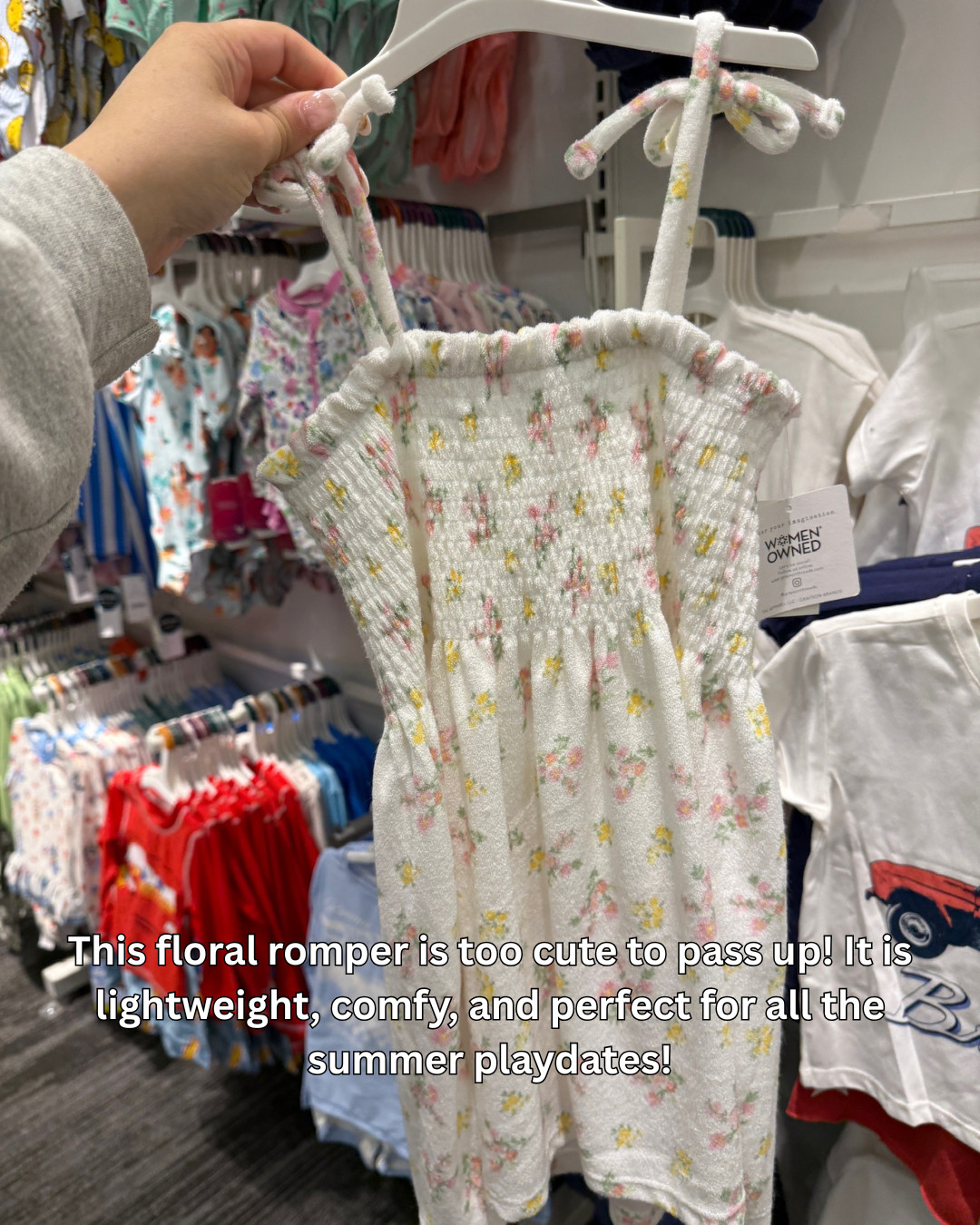 The sweetest little summer romper! Soft florals, smocked details, and the cutest tie straps — such an easy throw-on outfit for sunny days!  

 #LTKSeasonal #LTKKids