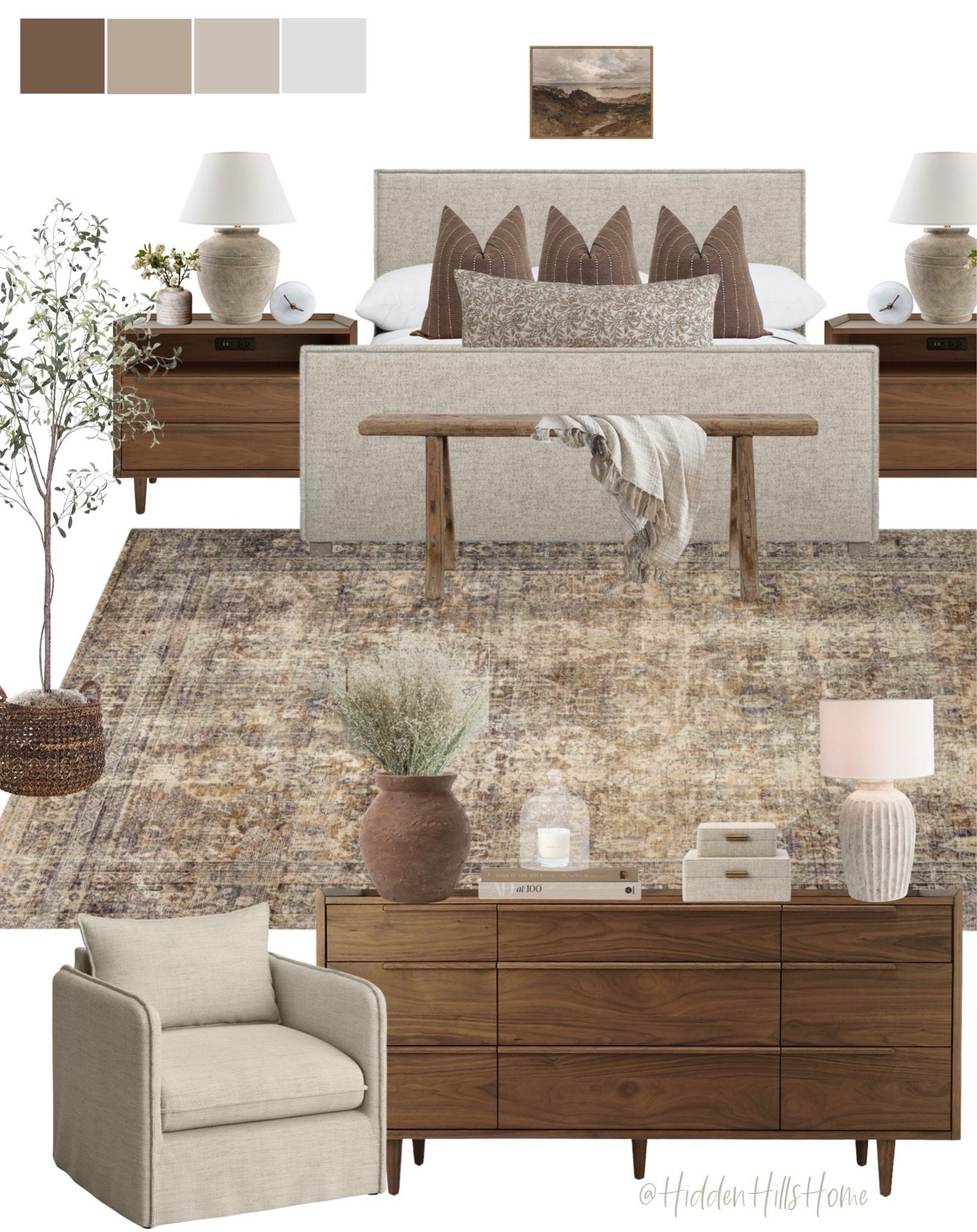 Bedroom decor, master bedroom mood board, primary bedroom design, home decor, cozy modern traditional bedroom decor ideas #bedroom 

#LTKSaleAlert #LTKHome