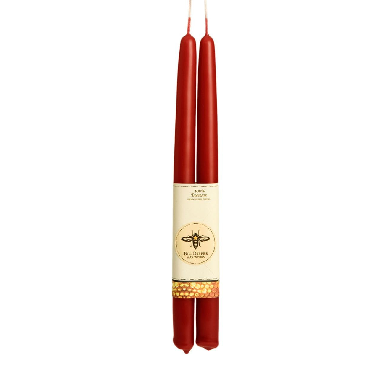 Big Dipper Wax Works Red Candles, Hand Dipped Beeswax Taper Candles, 12-Hour Long Burn, Pure Bees... | Amazon (US)
